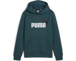 PUMA ESS+ 2 Col Big Logo Hoodie FL B Jongens Trui - Cold Green - Maat 116