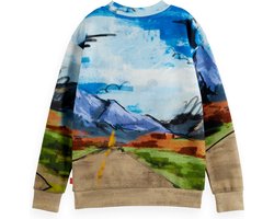 Scotch & Soda Relaxed-Fit Placed Artwork Sweatshirt Jongens Trui - Maat 176