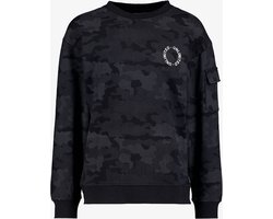 Unsigned jongens sweater met camouflage print - Grijs - Maat 158/164