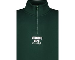 Vingino Basic-Half zip Jongens Trui - Maat 116 - Racing green