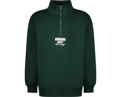 Vingino Basic-Half zip Jongens Trui - Maat 128 - Racing green