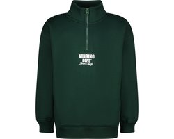 Vingino Basic-Half zip Jongens Trui - Maat 152 - Racing green