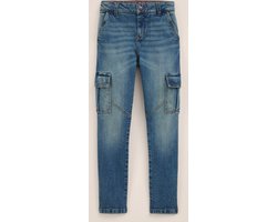 WE Fashion Jongens regular fit jeans met cargozakken