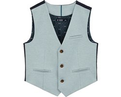 WE Fashion Jongens slim fit gilet met structuur