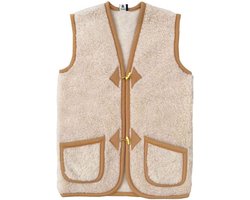 ALWERO BODYWARMER ALPEN ADULT BEIGE-M Meisje teddy bodywarmer / mouwloos vestje / kinderjas Wol- Beige - M (5902944700969)