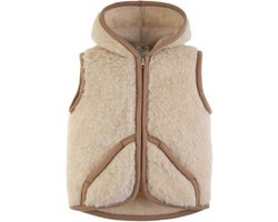 ALWERO BODYWARMER ROBBY BEIGE-92/98 Jongen/Meisje teddy bodywarmer / mouwloos vestje / kinderjas Wol- Beige - 92/98 (5902944727539)