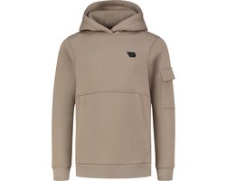 Ballin Amsterdam - Jongens Slim fit Sweaters Hoodie LS - Taupe - Maat 14