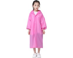 Kinder Regenjas - Roze | EVA Capuchon Poncho | Lichtgewicht / Waterdicht | Fashion Favorite