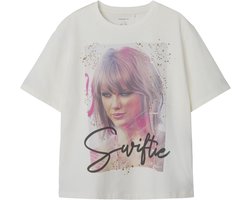 NAME IT NFKDUSAN TSWIFT SS NREG TOP BOX NOOS SKY Meisjes T-shirt - Cloud Dancer