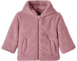 NAME IT NMFMILA FAUX FUR JACKET W HOOD PB Meisjes Jas - Maat 104