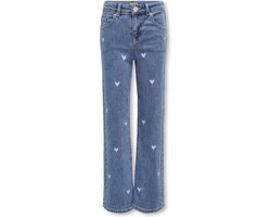 ONLY KOGJUICY WIDE LEG HEART EMB JEANS NOOS Meisjes Jeans - Maat 122