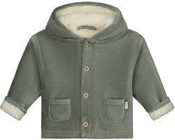 Prénatal newborn jas rib velours - Meisjes en Jongens - Light Forest Green - Maat 62