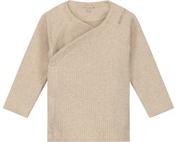 Prénatal newborn overslagshirt rib - Unisex - Beigebrown - Maat 62