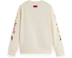 Scotch & Soda Regular-Fit Placed Artworks Crewneck Meisjes Trui - Maat 152