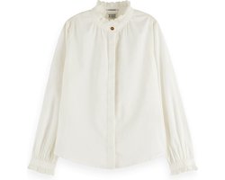 Scotch & Soda Soft White Shirt Meisjes Blouse - Maat 152