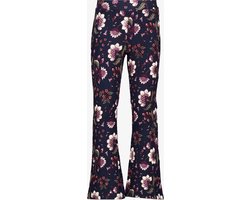 TwoDay meisjes flared broek met bloemenprint blauw - Maat 122/128