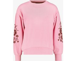 TwoDay meisjes sweater roze met bloemen - Maat 146/152