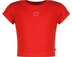 Vingino Basic-Crop Rib Tee Meisjes T-shirt - Breeze red