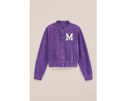 WE Fashion Girls' velvet bomber with badge