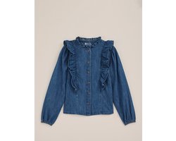 WE Fashion Meisjes denim blouse