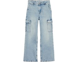 WE Fashion Meisjes jeans wide leg met cargozakken