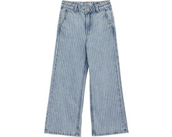 WE Fashion Meisjes wide leg jeans met streepdessin