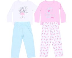 2x pastelkleurige pyjama - bloemen