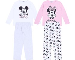 2x Wit-roze pyjama - Minnie Mouse DISNEY / 128cm