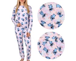 Disney Lilo en Stitch pyjama voor meisjes met lange mouwen, fleece