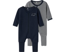 NAME IT NBNNIGHTSUIT 2P ZIP FF Y/D CORE 2 NOOS Unisex Pyjama - Maat 74