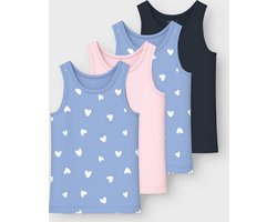 NAME IT NKFTANK TOP 4P HEARTS NOOS Meisjes Ondergoed - Serenity