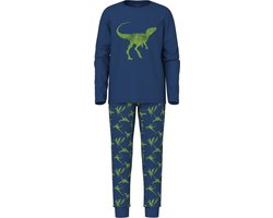 NAME IT NKMNIGHTSET NAVY PEONY DINO Jongens pyjama - Maat 110/116