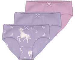 NAME IT NMFBRIEFS 3P PASTEL LILAC HORSE NOOS Meisjes Slip - Maat 104