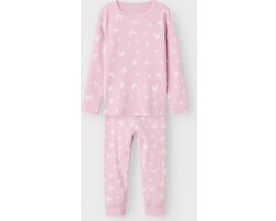 NAME IT NMFNIGHTSET PINK BUTTERFLY RIB NOOS Meisjes Nacht setje - Maat 110/116