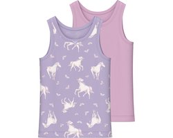 NAME IT NMFTANK TOP 2P PASTEL LILAC HORSE NOOS Meisjes Ondergoed - Maat 104