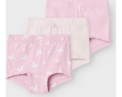 NAME IT NMFTIGHTS 3P PINK BUTTERFLY NOOS Meisjes Slip - Maat 104