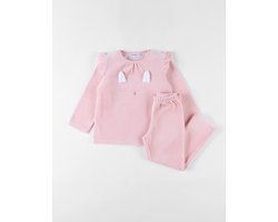 Noukie's - Pyjama - 2 delig - Velour - Meisjes - roze - 7 /8 jaar 122/128