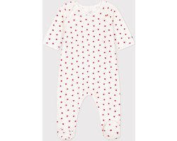 Petit Bateau Fluwelen babypyjama met hartjesprint Unisex Pyjamaset - Maat 56