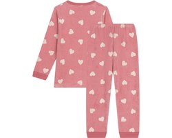 Petit Bateau Fluwelen pyjama met hartjesprint voor kinderen Meisjes Pyjamaset - Maat 104