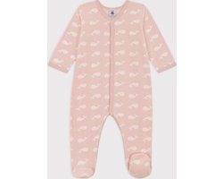 Petit Bateau Pyjama van velours met roze walvissen Meisjes Pyjamaset - Maat 56