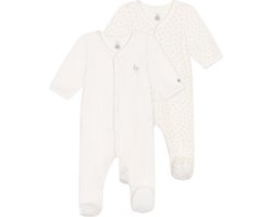 Petit Bateau Setje met 2 fluwelen babypyjama's Unisex Pyjamaset - Maat 74