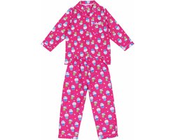 Roze flanellen pyjama met cupcakes