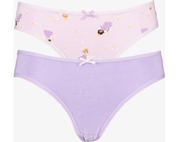 TwoDay 2-pack meisjes hipsters prinses lila - Maat 110/116