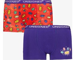 Unsigned 2-pack jongens boxershorts superhelden - Rood - Maat 110