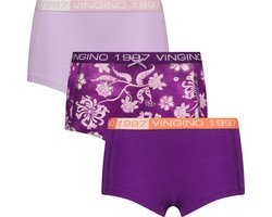 Vingino G-243-7 Flower 3pack Meisjes Onderbroek - Maat XS