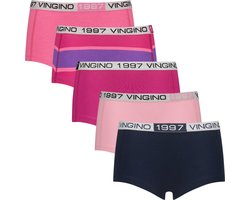 Vingino G-WO24-3 Stripe 5 pack Meisjes Onderbroek - Maat L - Fuchsia Rose