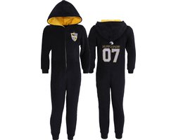 HARRY POTTER Huffelpuf - Zwarte, eendelige Pyjama / Onesie pyjama