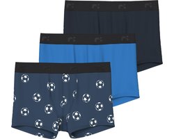 NAME IT NKMBOXER 3P DARK DENIM FOOTBALL NOOS Jongens Onderbroek - Maat 122/128