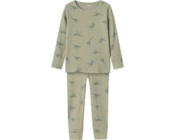 NAME IT NMMNIGHTSET AGAVE GREEN DINO RIB NOOS Jongens Nacht setje - Maat 110/116