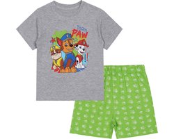 Paw Patrol - Jongens pyjama's met korte mouwen, grijs-groene pyjama